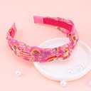 Canitor Knot Headbands for Girls Hair Accessories Sequin Glitter Hair Bands diademas para nias Hot Pink