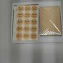 Queenbox 60pcs Thank You Kraft Lable Sticker, Round Red Love Heart Adhesive Label for Envelope Bottle Box Party Gift (Natural)