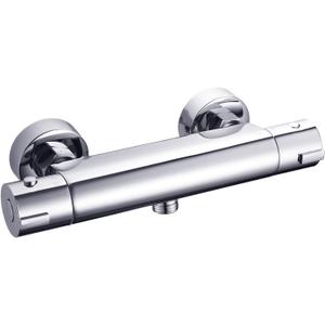 2-Handle Thermostatic Shower Valve Trim Wall mount US STANDARD Plumbing, Exposed Shower mixing valve with Constant Temperature water mixer for Bathroom, RV, Clawfoot Tub
