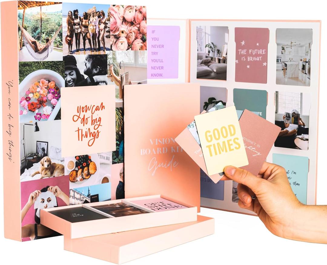 Lamare Vision Board Kit Premium Dream Board Supplies Complete Vision Board Supplies for Women, Mood Board Supplies & Collage Book for Manifestation