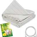 Grounding Sheets Queen Size with Grounding Cord,Made with Premium Cotton and Pure Silver Threads, Achieve Healthy Sleep(60x80inch)