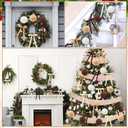 Syhood 15 Pcs 3.15" Christmas Velvet Balls Ornaments with 30 Flocked Bows 1 Vintage Ribbon Velvet Neutral Christmas Tree Decoration for Xmas Holiday Decor(Coffee/Khaki/White)