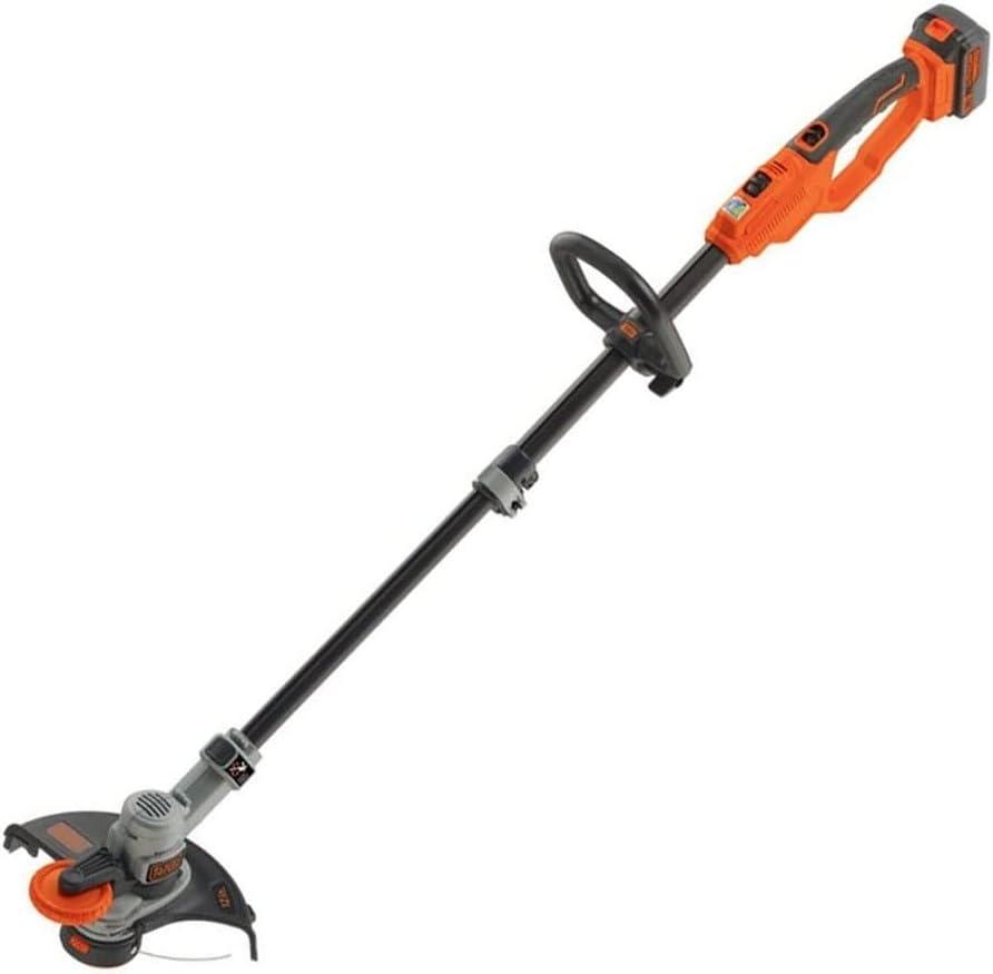 Black+Decker Cordless Grass Trimmer (Powercommand EasyFeed, 18 V 4.0 Ah, Battery and Charger Included, 30 cm Cutting Width, for Large Area) STC1840EPC