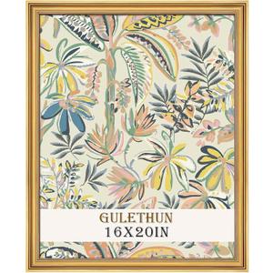 GULETHUN 16x20 Frame, Transitional Modern Design Picture Frames, 16 by 20 Rustic Poster Frame for Home Decor, Gold Vintage Photo Frame, Horizontal or Vertical Display, Choose Size & Color