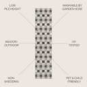 JONATHAN Y TSN201A-28 Darcy Traditional Geometric Bold Gingham Black/Cream 2 ft. x 8 ft. Indoor/Outdoor Runner Rug, Pet Friendly, Stain Resistant, Easy-Cleaning for Home, Patio, Backyard, Porch (2' x 7'10" (Rectangular))