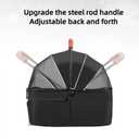 Pet Stroller for Medium Small Dogs/Cats - 4 Wheels Foldable Dog Stroller with Storage Basket,Dog/Cat Carrier,Adjustable Handle,Folding Puppy Carrier Suitable for Traveling with Cats and Dogs (Black)
