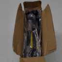 JEHONN Broom with Dustpan Combo Set Lightweight 54'' Long Handle Swivel Broom Indoor Patented Openable Dust Pan Tail for Kitchen Home Office (Brown Yellow)