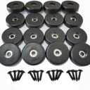 Rubber Feet, Speaker Rubber Feet,16 Pack 40mm x 10mm, Use for Subwoofer Feet, Speaker Feet, Road Case FeetCutting Board feet,Furniture Feet, 1.6 W x 0.4 HBlack