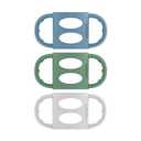 Dr. Browns Milestones 100% Silicone Baby Bottle Handles, Narrow, Blue, Green, Gray, 3 Pack, 4m+ (3 Pack, Light Pink, Ecru, Black)