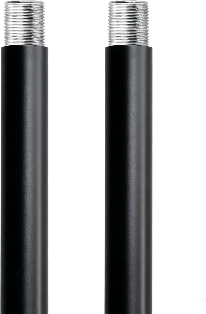 SGLfarmty M10 Threaded Extension Rod, 2PCS 5-inch Length Matte Black Lighting Fixture Downrods & Stems for Pendant Light, Island Lighting, Chandeliers