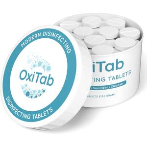 Hospital-Grade HOCL Effervescent Disinfectant Tablets EPA Registered Kills 99.9% of Germs, Bacteria & Viruses Perfect for Healthcare, Salon & Home Use (30 Tabs, 13.1g)