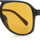 NIDOVIX Polarized Classic Vintage Aviator Sunglasses for Men Women Large Frame Retro 70s Sunglasses (A1 Black/Orange)