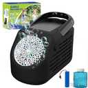 Panamalar Automatic Bubble Machine, Electric Bubble Blower for Kids 42 Bubble Holes with 20000 Bubbles/Rechargeable Battery/Bubble Solution, Portable Bubble Toy for Outdoor Wedding Party-Black