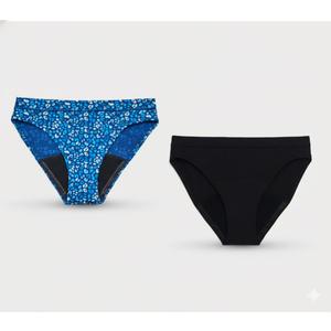 Thinx Teens Period Underwear, Brief-Style Period Panties for Teens, Holds Up to Regular 12 Tampons, Period Panties, Reusable, Large 13-14