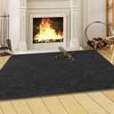Fireproof Fireplace Hearth Rug Non Slip Protection Mat Flame Resistant Pad for Fireplace, Stove Protection (36" x 72")