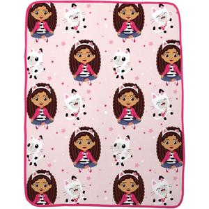 Gabby's Dollhouse Kids Bedding Super Soft Micro Raschel Throw, 46 in x 60 in, (Official DreamWorks Product) by Franco