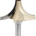 LDEXIN 1-1/4" Radius Roundover Router Bit with 1/2" Shank, Roundover Edging Router Bit Corner Rounding Edge Forming Bit for Woodworking Edge Processing, Silver