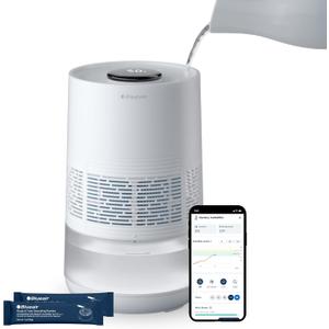BLUEAIR Premium Smart Humidifier for Large Rooms, Bedrooms, Better Sleep with Evaporative Invisible Mist Tech, Auto Humidify, Easy Top Fill, Smart Control with App, Touchscreen, 3.5L Tank for 48 hours