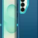 for Samsung Galaxy S25 Case Heavy Duty Protective Shockproof Dropproof 3-Layer Full Body Protection [Without Screen Protector] Tough Rugged Case for Galaxy S25,Turquoise