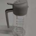 TrendPlain 16oz/470ml Glass Olive Oil Sprayer for Cooking  2 in 1 Olive Oil Dispenser Bottle for Kitchen Gadgets and Air Fryer Accessories, Salad, BBQ - Ash