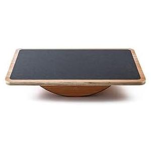 StrongTek Professional Wooden Balance Board, Rocker Board, Wood Standing Desk Accessory, Balancing Board for Under Desk, Anti Slip Roller, Core Strength, Stability, Office Wobble Boards