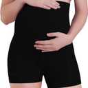 Sunzel Maternity Biker Shorts for Women, Over Belly with Pockets (S)