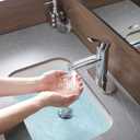 Chrome Bathroom Faucet Single Hole Single Handle Vanity Modern Sink RV Bathroom Faucet with Pop-up Drain for 1 - or 3 Hole Sink (Chrome)