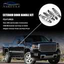 Exterior Chrome Door Handle 4 PCS Front Rear Driver & Passenger Compatible with 2007-2014 Cadillac Escalade Chevy Avalanche Silverado Suburban GMC Sierra Yukon OE # 22738722 22738721 20828258