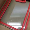 2Pcs Red Glass Cutting Board for Kitchen, Tempered Glass Chopping Board with Non-Slip Edges, Dishwasher Safe Clear Cutting Board Set, Heat & Shatter Resistant, 15"11" & 13"9"