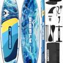 Bigfly Inflatable Stand Up Paddle Board 11’*34”*6”, Blow Up Paddle Board for Adults,with Detachable Fins, Pump, Floating Paddle, Safety Leash,Backpack