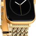 Chain Watch Band for Apple Watch Series 11, 10, 9, 8, 7, 6, 5, 4, 3, 2, 1, SE 3/2/1 Women, Stainless Steel Metal Band for Apple Watch 40mm 41mm 42mm 38mm 44mm 45mm 46mm for iWatch