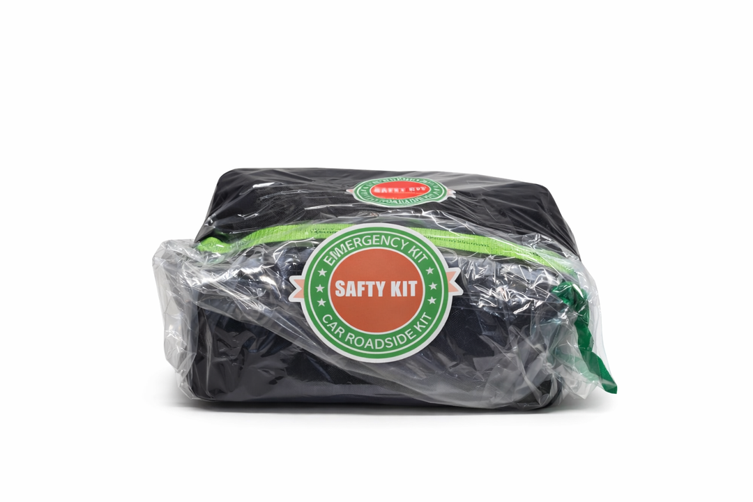 Car Emergency Kit with Portable Air Compressor, First Aid Kit, Jumper Cables, Roadside Safety Emergency Tool Kit for Women, Men, Teen