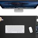 TopMade Mouse Pad with 15W Wireless Charging, Gaming Mousepad Home Office Large Desk Pad with Ultra-Smooth Surface, Non-Slip Base, Waterproof Keyboard Pad, Classic Black Desk Mat