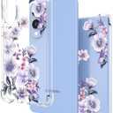 Hungo Compatible for Samsung Galaxy S25 Edge Case for Women Girls Clear Design Cute, Girly for Women Girls Floral Transparent Skin Pink Anemones