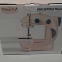 Magicfly Mini Sewing Machine with Extension Table, Dual Speed Portable Sewing Machine for Beginners with Light, Sewing Kit for Household Use, Pink