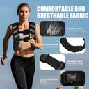 Weighted Vest for Women Men, 20lb Adjustable Weight Vest with Reflective Stripes for Workout, Strength Training, Running, Fitness, Muscle Building, Weight Loss, Rucking Vest With Phone Pouch