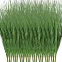 Tigeen 12 Pcs Artificial Plants Tall Onion Grass 33 Inch Greenery UV Resistant Outdoor Faux Tall Grass Plants for Home Indoor Outdoor Fake Shrubs Flowers Room Vase Planters Decor (Green)