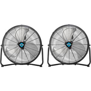 Tornado 1 Pack 20 Inch High Velocity Metal Floor Fan, 3-Speed Powerful Cooling for Industrial, Commercial, and Home Spaces, 120Tilt, 6.0 FT Cord - UL safety Listed, Black