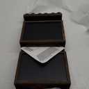 Rustic 2-Slot Mail Sorter Organizer for Wall with Chalkboard Surface & 3 Double Key Hooks - Wooden Wall Mount Mail Holder Organizer  Wall Decor for Entryway Made of Paulownia Wood - Torched Brown