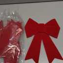 Sggvecsy 6 Pcs Christmas Red Bow 12 x 9 Inches Wreath Bows Christmas Velvet Bows Large Xmas Tree Decorations PVC Hanging Ornaments Handmade Crafts for Home Indoor Outdoor Fence Stairs Railing Party