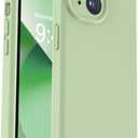 Vooii Compatible with iPhone 13 Case, Liquid Silicone Upgrade [Camera Protection] [Soft Anti-Scratch Microfiber Lining] Shockproof Phone Case for iPhone 13 6.1 inch - Matcha