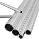 Purzen Aluminum Tubing Hollow Round Tube Metal Pipe for DIY Craft Furniture Making Home Improvement Welding Bending Cutting Fabrication Strong Lightweight,20mm*7.5mm*0.5m