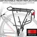 Rear Bike Rack - Bike Cargo Rack for Flat Mount Disc Brake/Non-Disc Brake Mount - Large Capacity Bicycle Pannier Rack (Narrower)