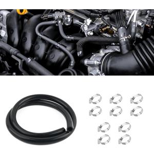 5Ft ID 5/8 Heater Hose, Rubber Radiator Hose with 650PSI Rupture Pressure for Water/Gas Transportation, Professional Car Accessories Coolant Hoses for Vehicle Cooling Systems