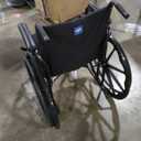 Medline Comfortable Folding Wheelchair with Swing-Back Desk-Length Arms and Swing-Away Footrests, 18”W x 16X”D Seat