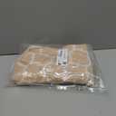 Smiry Round Picnic Tablecloth, Waterproof Elastic Fitted Table Covers for 36" - 44" Tables, Wipeable Flannel Backed Vinyl Tablecloths for Camping, Indoor, Outdoor, Khaki & White