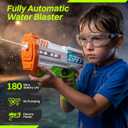 ZIFFY Electric Water Gun with LED,Automatic High-Power Squirt Guns for Adults Kids,Long Range, Auto Water Blaster, Summer Outdoor Swimming Pool, Backyard, Beach Water Game Fighting Play Pool Toys