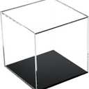 Transparent Acrylic Square Cube Containers with Lid Storage Boxes, Action Figures Home Storage Organizing Toys Craft Supplies Display Case, Countertop Plexiglass Display Case, 4x4x4Inch