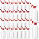 Tanlade 30 Pack Plastic Spray Bottles 16 oz Leak Proof Squirt Bottle Refillable Empty Bottles Spray Water Bottle Mist Sprayer with Red Nozzles for Hair Essential Oil Cleaning Solutions Plants Pets