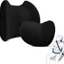 Lumbar & Neck Support Pillow Kit - Black - Back & Neck Support Pillow for Car & Office Chair - Memory Foam Pillow - Ergonomic Pillow for Neck & Back Pain